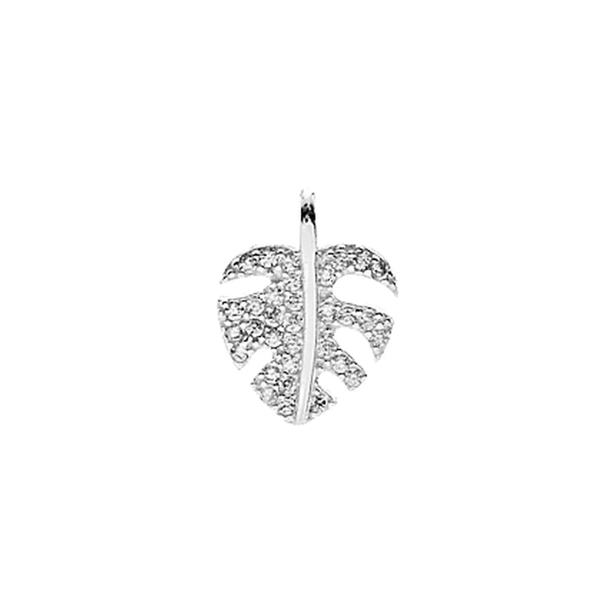 Tropical Leaf Pendant Sterling Silver Hallmarked All Chain Lengths Brand New