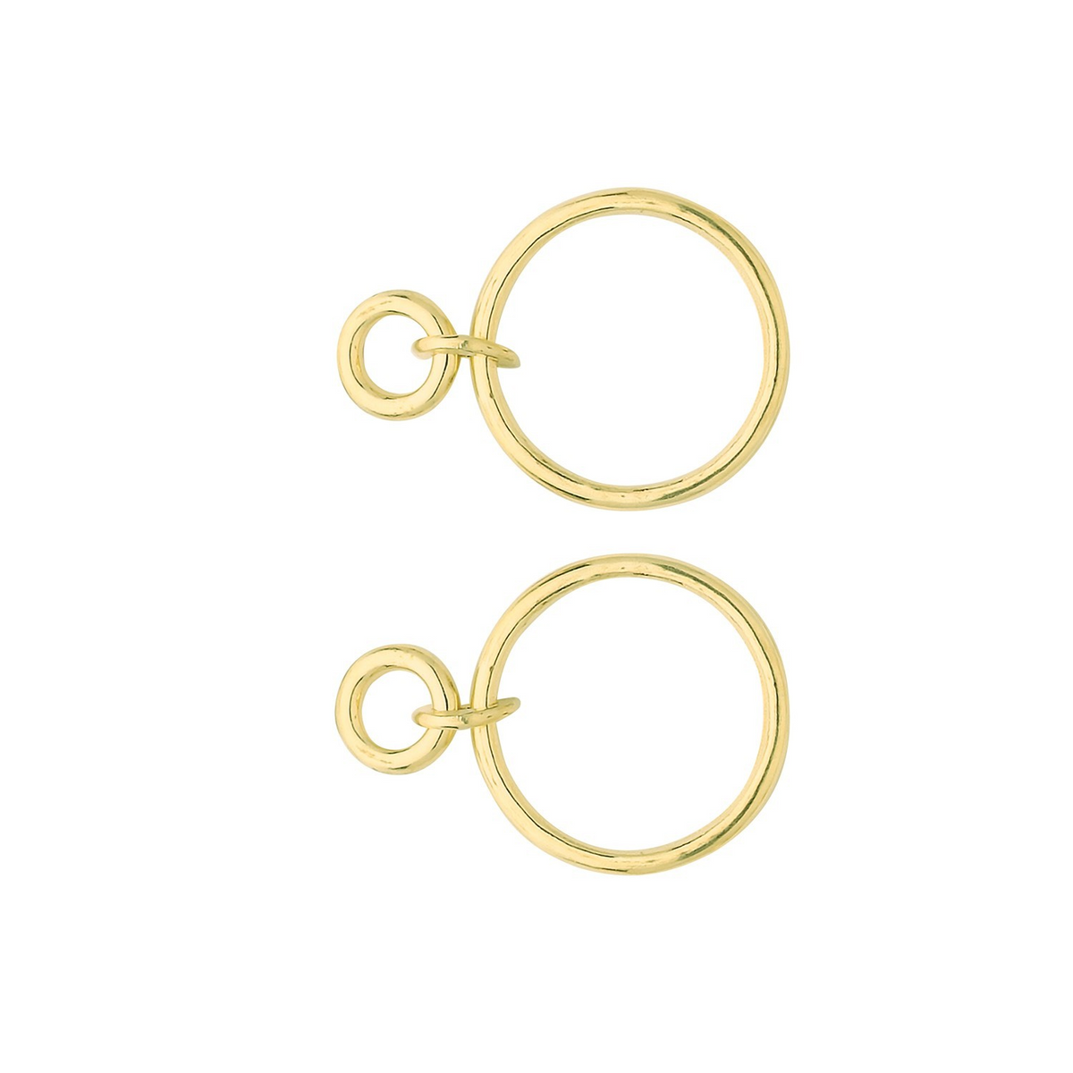 Double Circle Drop Earrings 9ct Yellow Gold 375 Hallmarked Brand New Boxed