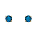 Natural Topaz December Stud Earrings 9ct Yellow Gold 375 Hallmarked British Made