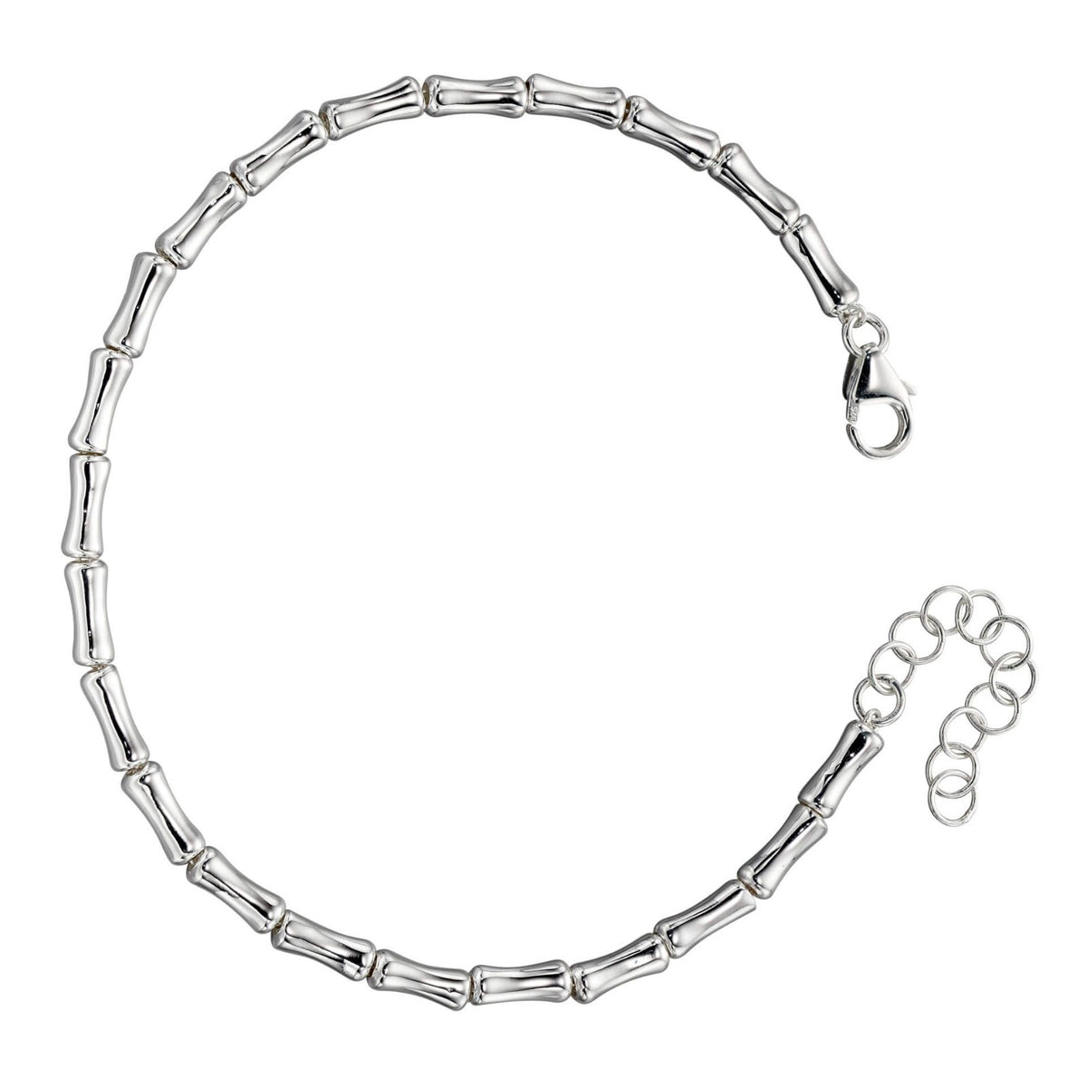 Bamboo Tennis Bracelet Sterling Silver 925 Hallmarked Brand New Boxed