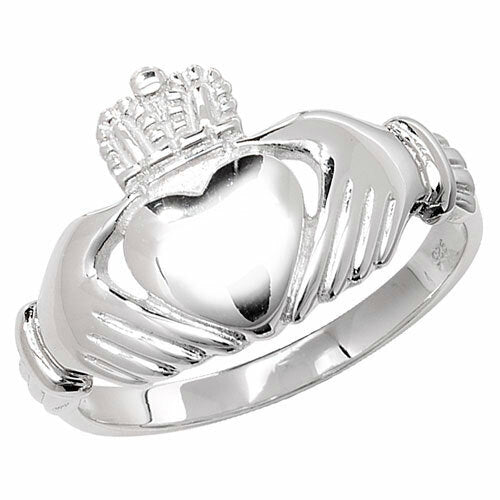 Sterling Silver Ring Claddagh 925 Hallmarked Size K - U British Made