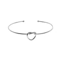 Sterling Silver Heart Bangle British Made 925 Hallmarked Brand New Boxed
