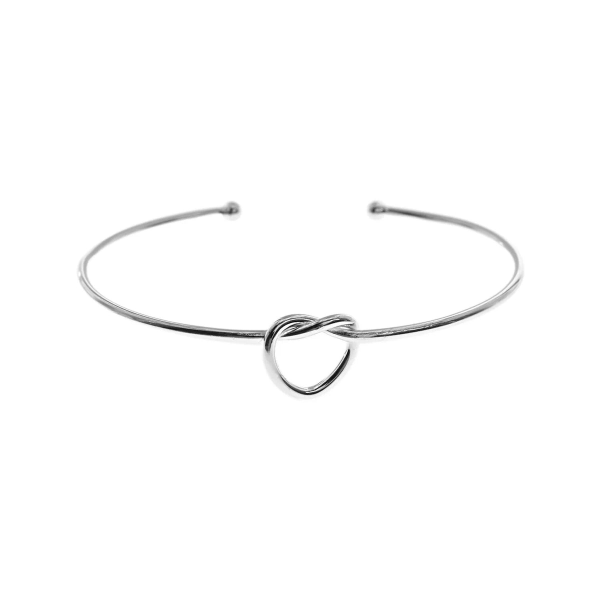 Sterling Silver Heart Bangle British Made 925 Hallmarked Brand New Boxed