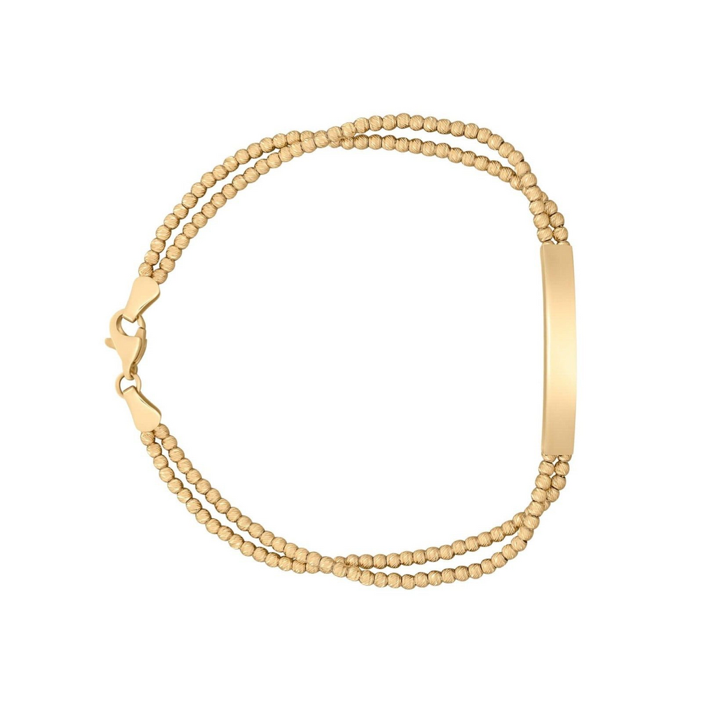 ID Bar Bracelet In 9ct Yellow Gold 375 Hallmark British Made Brand New Boxed