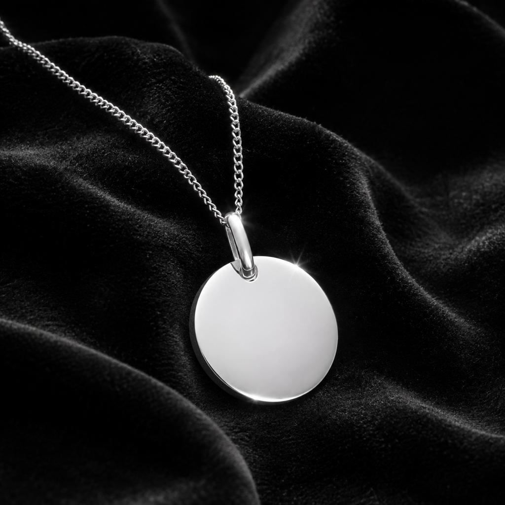 Sterling Silver Tag Pendant 925 Hallmarked British Made All Chain Lengths