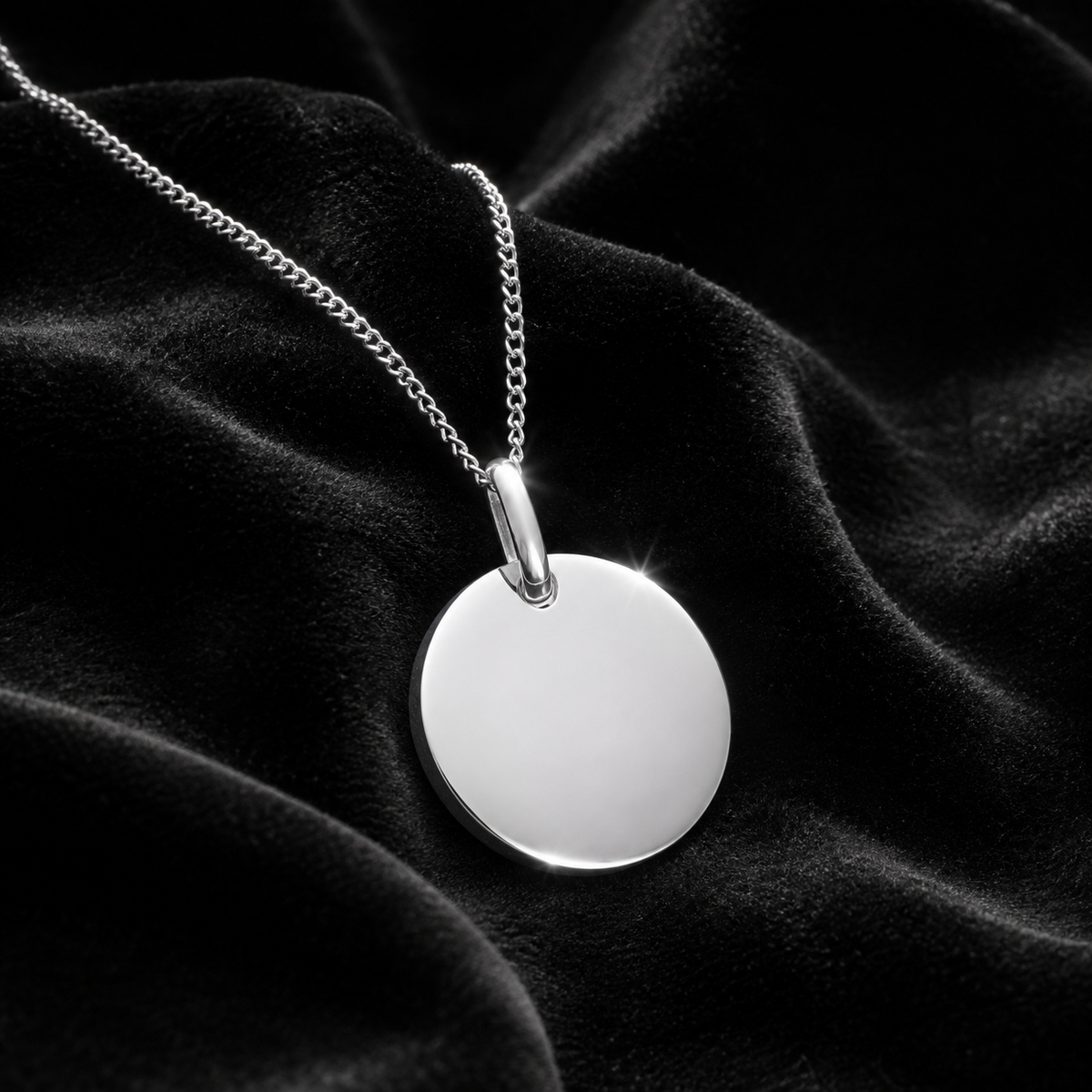 Sterling Silver Tag Pendant 925 Hallmarked British Made All Chain Lengths
