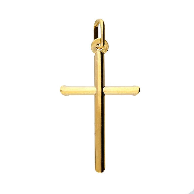 9ct Yellow Gold Crucifix Cross Pendant Hallmarked British Made All Chain Lengths