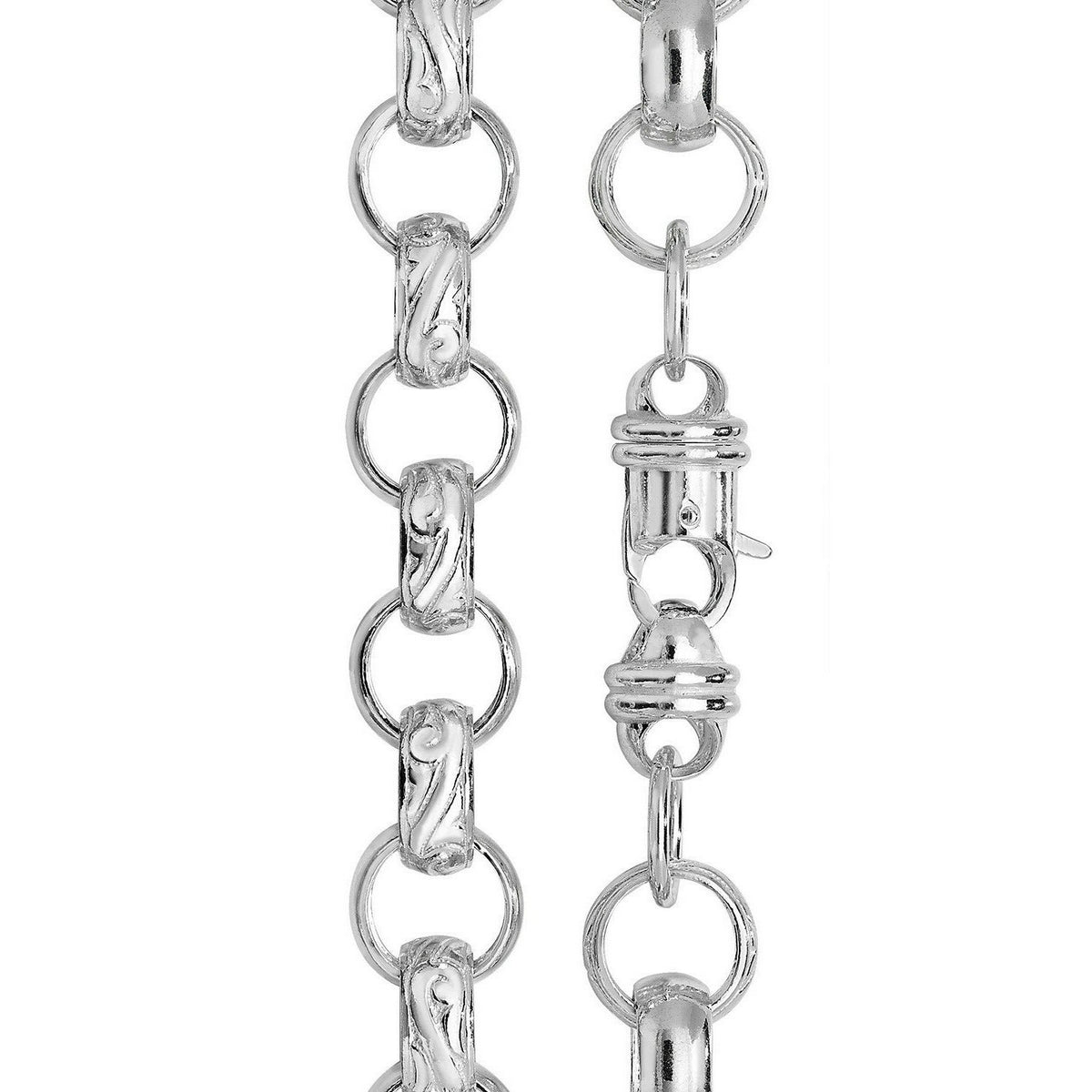 Sterling Silver Belcher Bracelet British Made 925 Hallmarked 8" Weight 54.42g