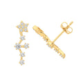 Scatter Star Stud Earrings 9ct Yellow Gold 375 Hallmarked Brand New Boxed