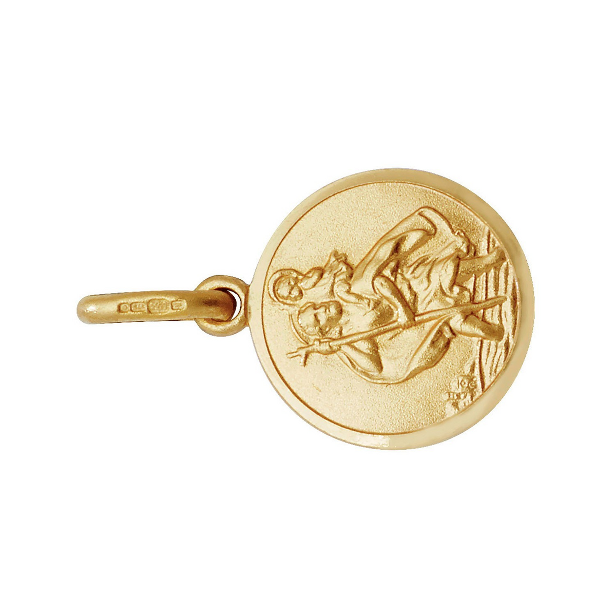St Christopher 9ct Yellow Gold Pendant 375 Hallmarked All Chain Lengths
