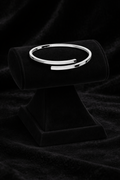 Sterling Silver Bangle Hollow Crossover British Made Hallmarked Brand New Boxed