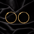 Yellow Gold Hinged Sleeper Earrings 14mm British Made 9 Carat Hoop Creole Hoops