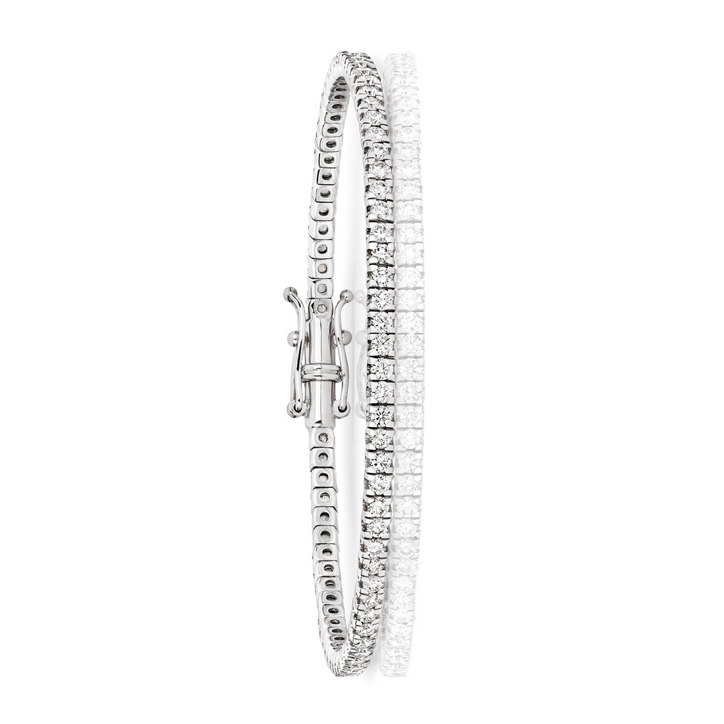 Statement Natural Diamond 18ct White Gold Bracelet 375 Hallmarked British Made