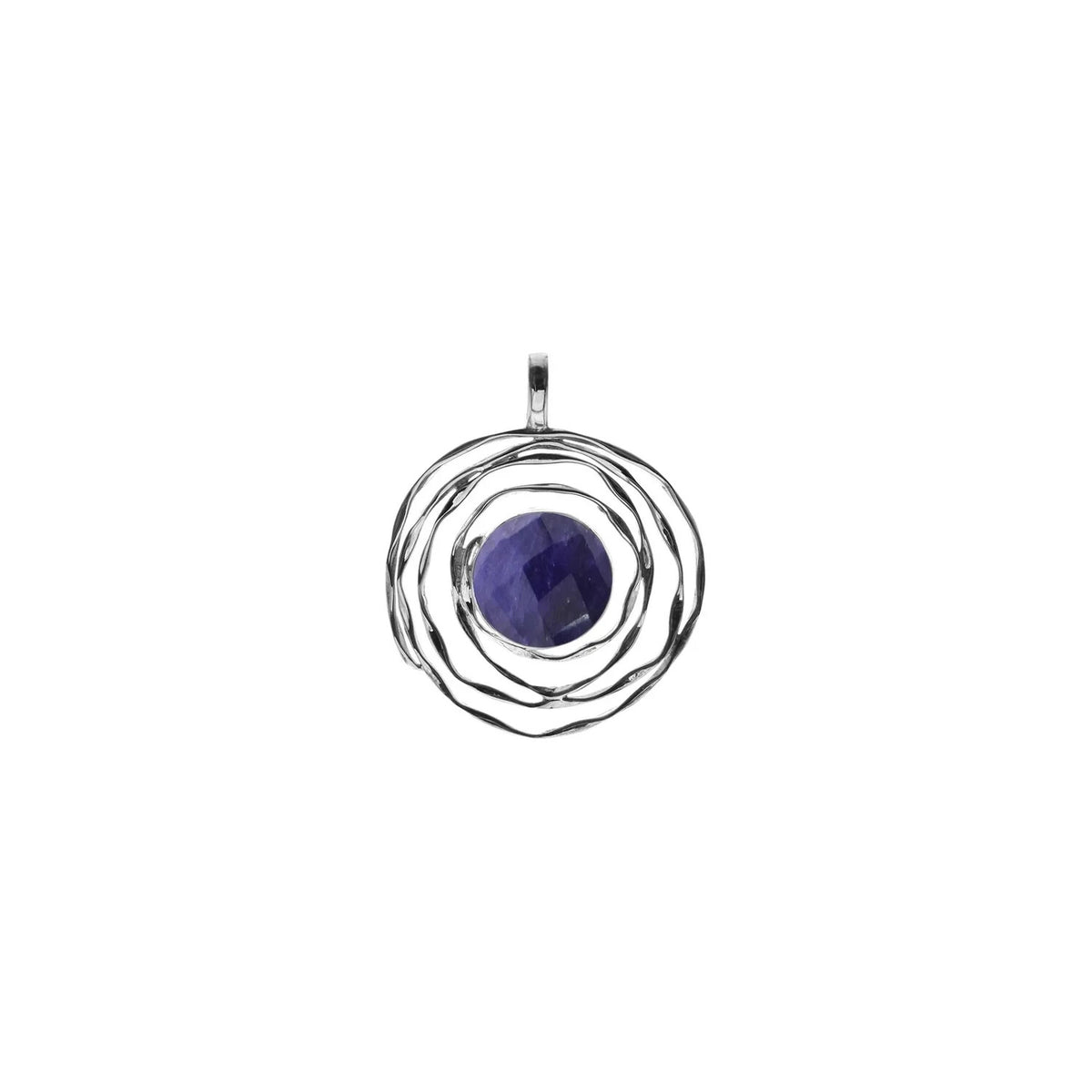 Spiderweb Sapphire Pendant Sterling Silver 925 Hallmarked All Chain Lengths