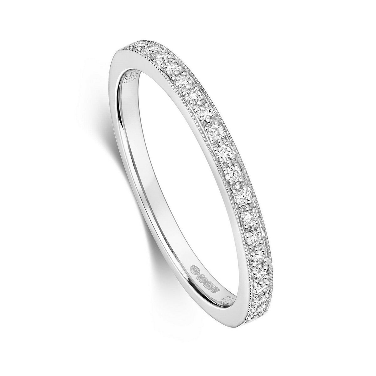 Diamond Eternity Ring 9ct White Gold 375 Hallmark Sizes J - Q British Made
