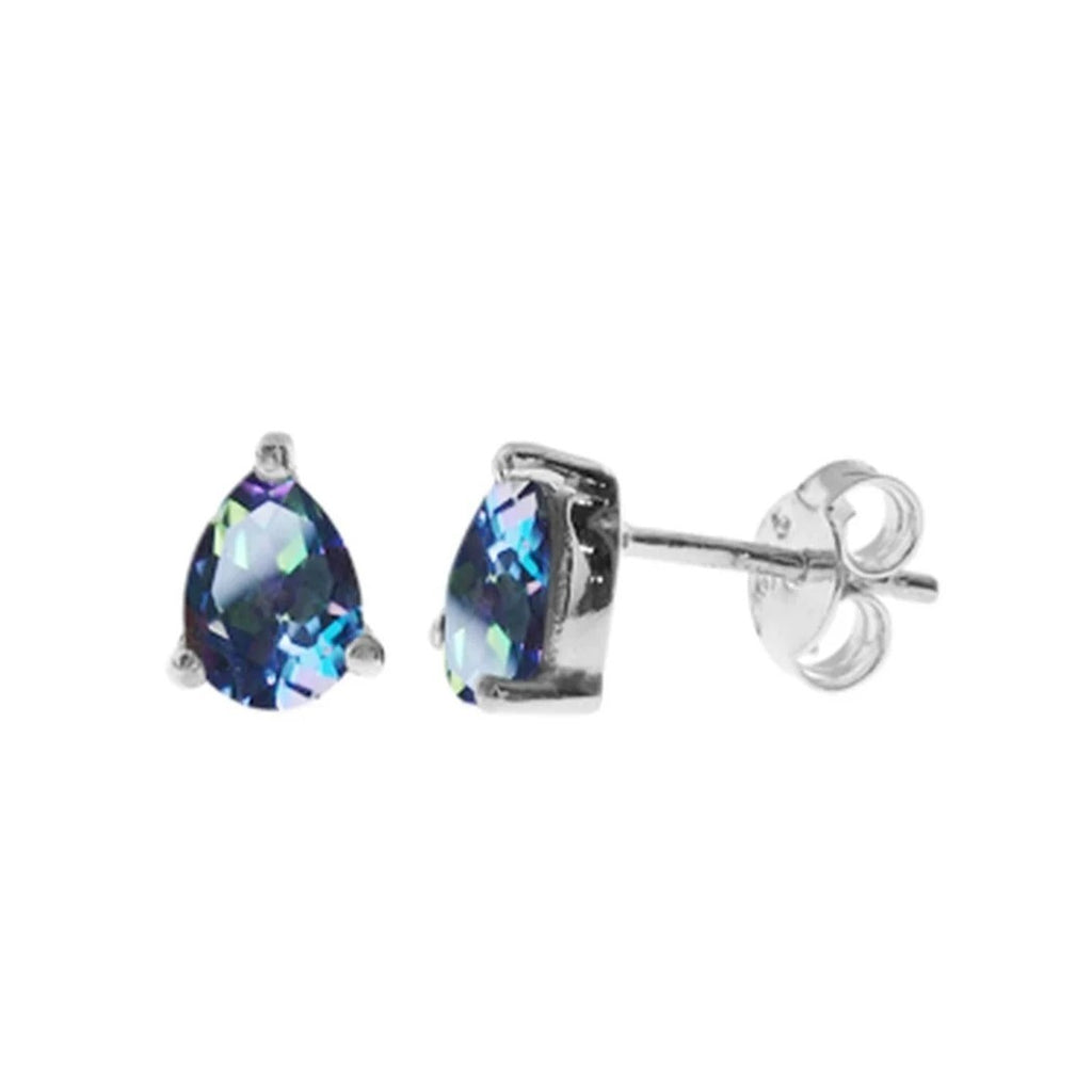 Natural Topaz Teardrop Earrings Sterling Silver 925 Hallmark Brand New Boxed
