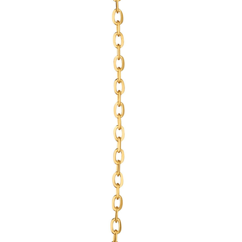 Oval Trace Chain Necklace 9ct Yellow Gold 375 Hallmarked British Made 45cm