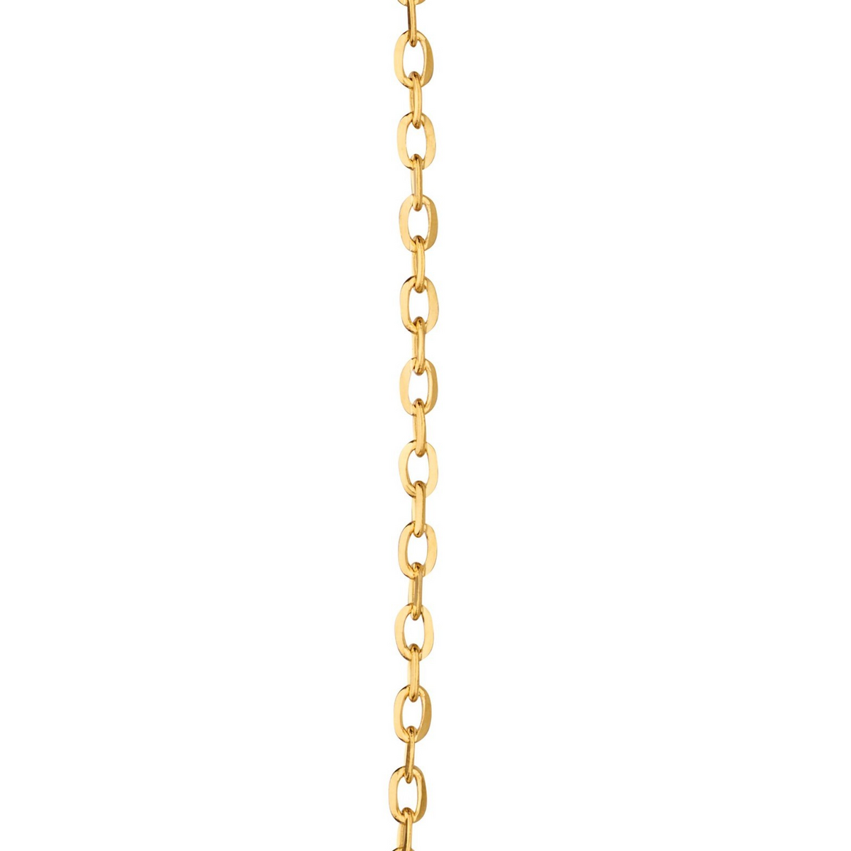 Oval Trace Chain Necklace 9ct Yellow Gold 375 Hallmarked British Made 45cm