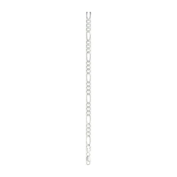 Sterling Silver Figaro Chain Solid British Made Fully Hallmarked Brand New 20"