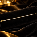 Classic Single Row Tennis Bracelet 9ct Yellow Gold 375 Hallmarked British Made