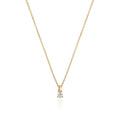 1 Natural Diamond Solitaire Necklace 18ct Yellow Gold Hallmarked British Made