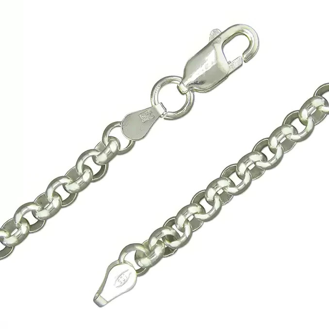 Gents Solid Sterling Silver Interlinked Cable Chain Bracelet 925 Hallmarked