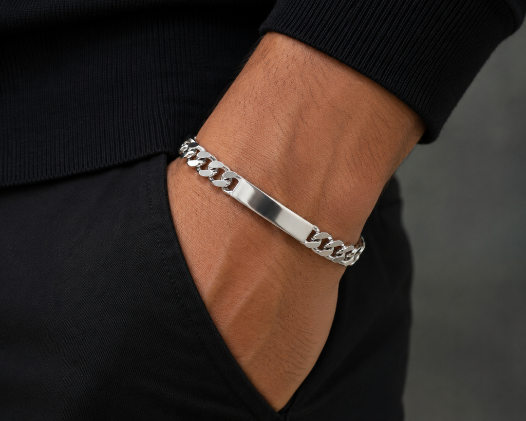 Gents Heavyweight ID Bracelet Sterling Silver 925 Hallmarked Brand New Boxed