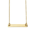 Engravable Bar Pendant 9ct Yellow Gold Plated Hallmarked All Chain Lengths