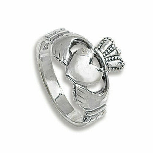 Sterling Silver Ring Claddagh 925 Hallmarked Size M - X British Made