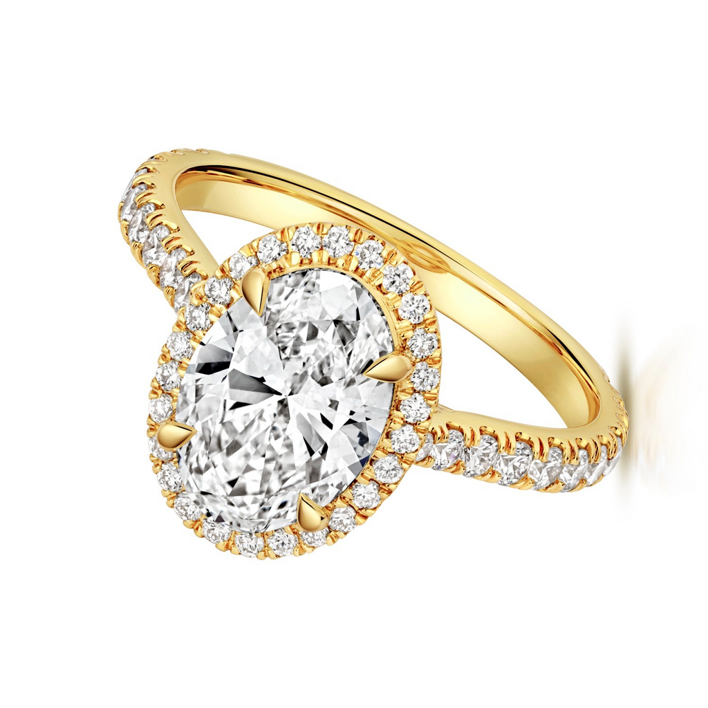 63 Lab-Grown Diamond Engagement Ring 18ct Yellow Gold Hallmarked Sizes J - Q