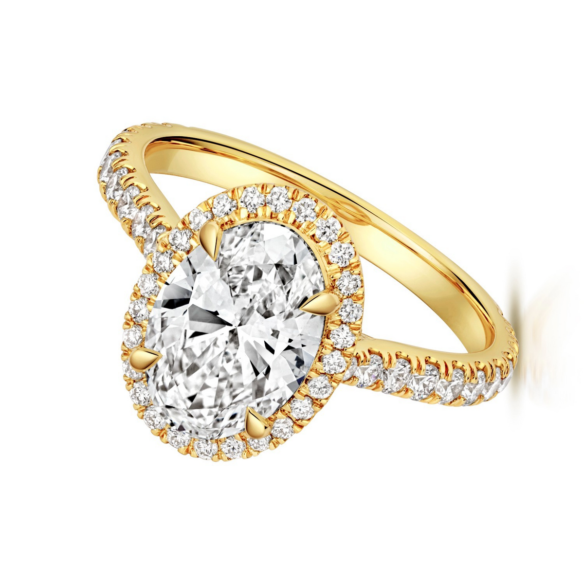 63 Lab-Grown Diamond Engagement Ring 18ct Yellow Gold Hallmarked Sizes J - Q
