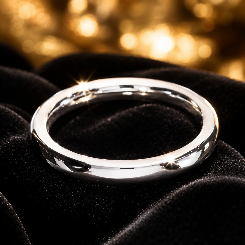 3mm Court Band Ring Sterling Silver 925 Hallmarked British Made Size M - T