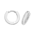 9ct White Gold 8mm Hoop Earrings British Made 375 Hallmarked Brand New Boxed