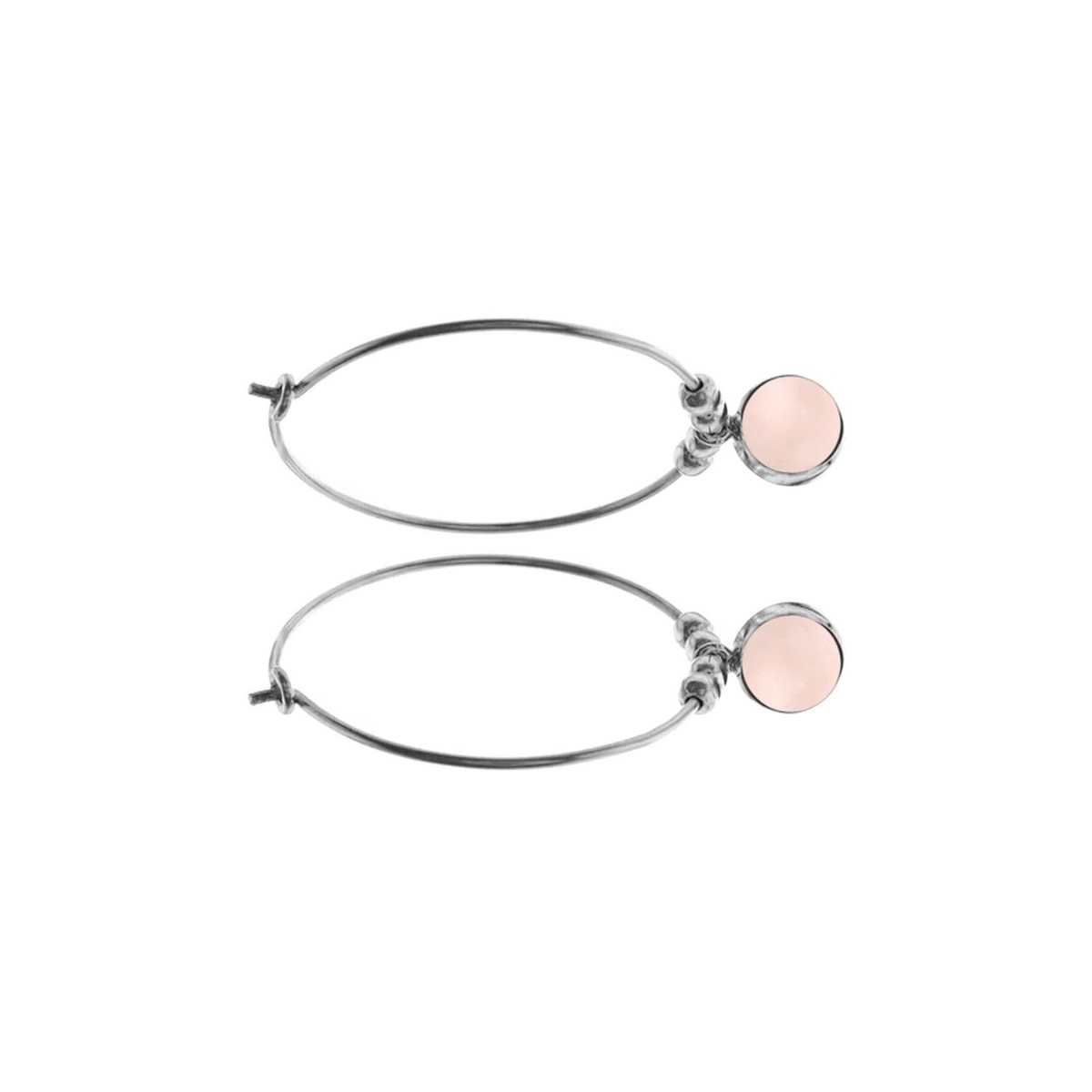 Ivy Quartz Hoop Earrings Sterling Silver 925 Hallmarked Brand New Boxed