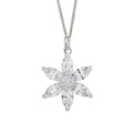Floral Gemstone Pendant Sterling Silver 925 Hallmarked All Chain Lengths