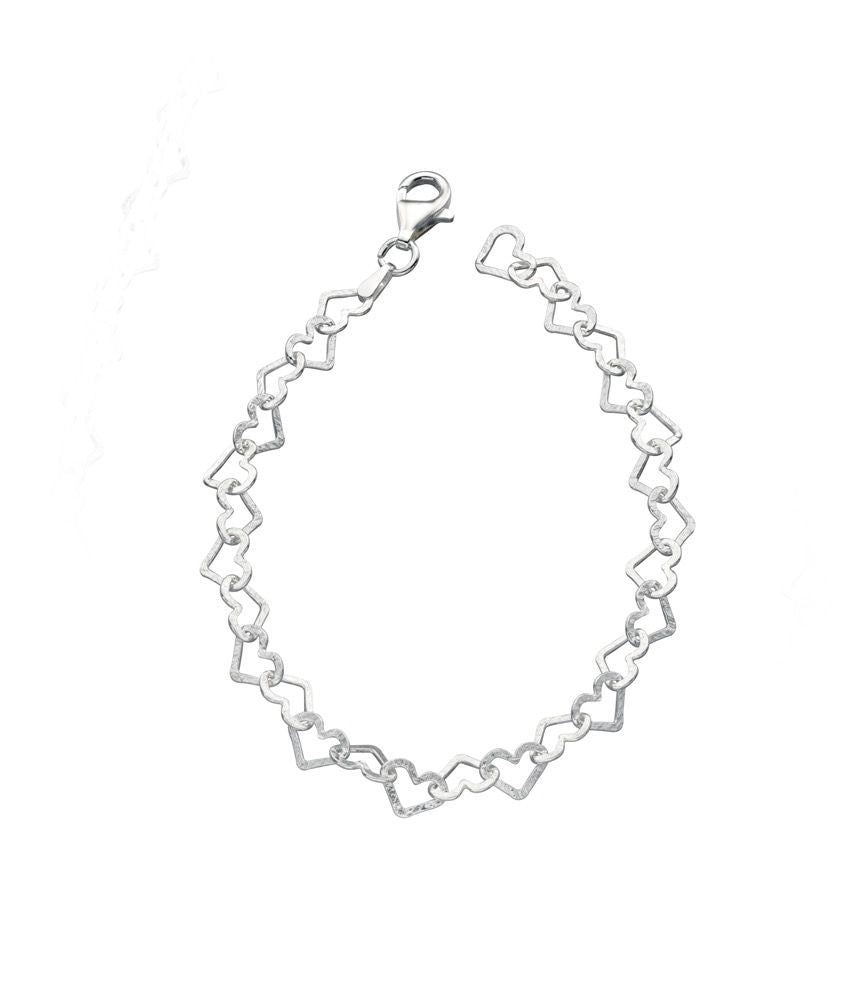 DC Heart Bracelet Sterling Silver 925 Hallmarked British Made Brand New Boxed