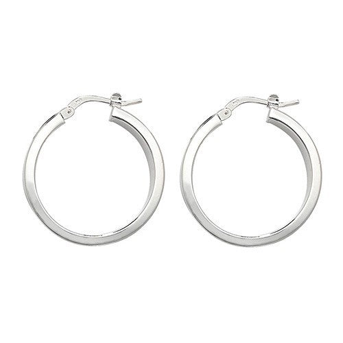 Plain Sterling Silver Hoop Earrings 925 Hallmarked 15mm - 60mm Diameter