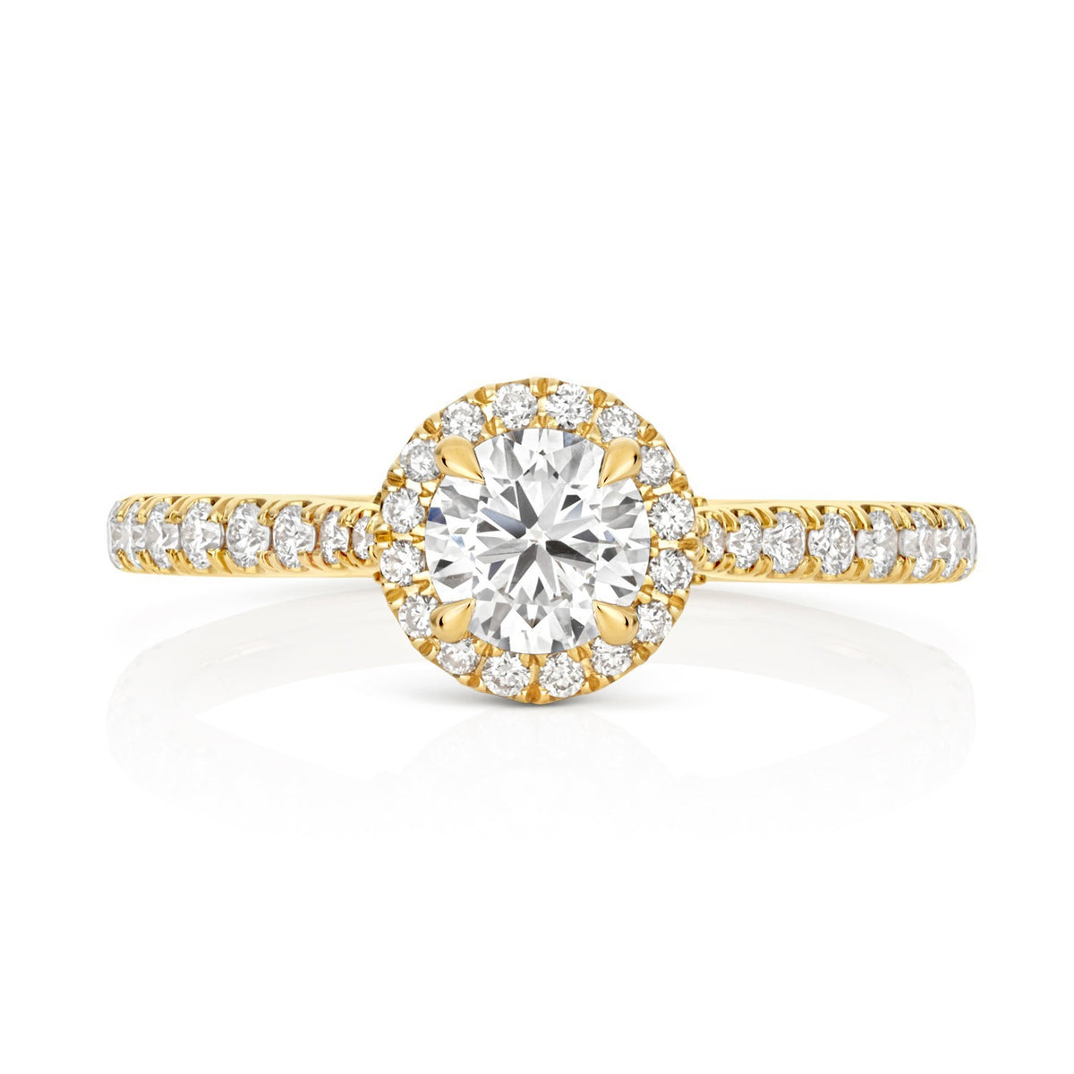 53 Lab-Grown Diamond Engagement Ring 18ct Yellow Gold Hallmarked Sizes J - Q