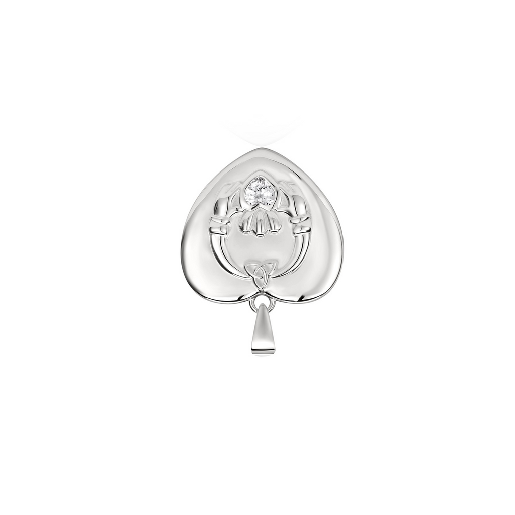 Heart Claddagh Pendant Sterling Silver 925 Hallmarked All Chain Lengths