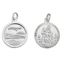 Small St Christopher Pendant Sterling Silver 925 Hallmarked All Chain Lengths
