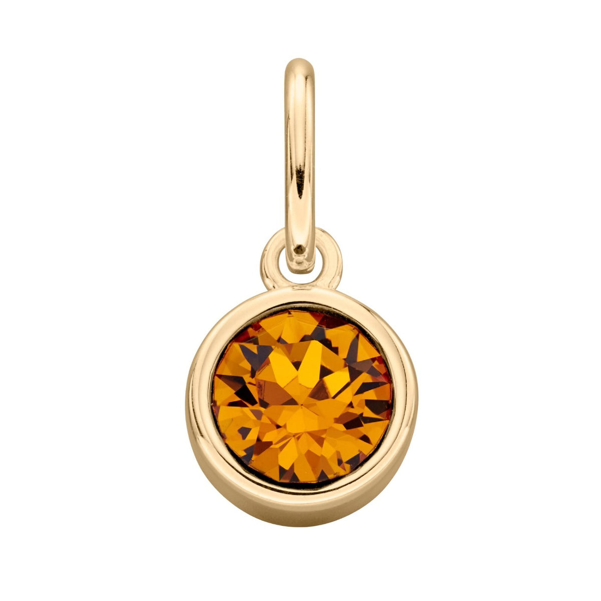 Crystal Birthstone Pendant 9ct Yellow Gold Plated Hallmarked All Months