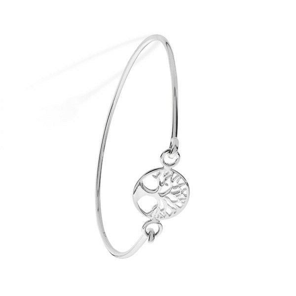 Sterling Silver Bangle Tree Of Life British Made Hallmarked Brand New Boxed