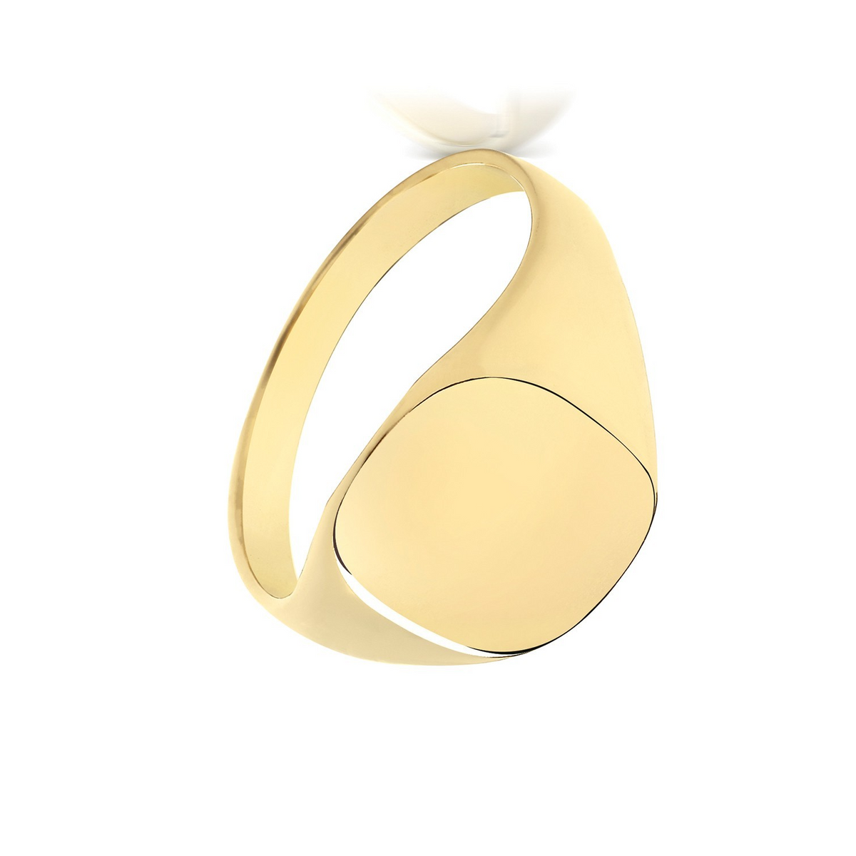Cushion Mens 9ct Yellow Gold Signet Ring 375 Hallmarked British Made Size L - X