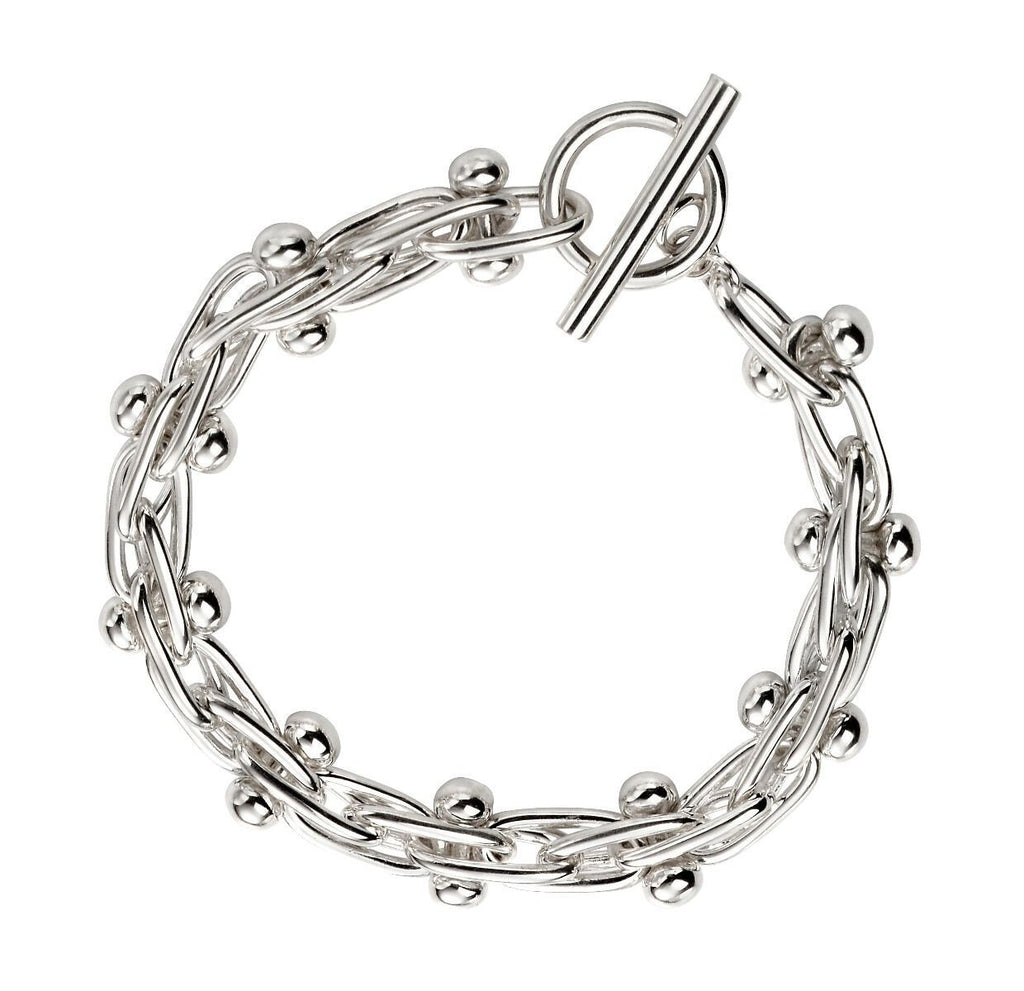 T Bar Mexican Style Bracelet Sterling Silver 925 Hallmarked Brand New Boxed