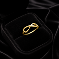 Gold Infinity Ring 9ct Yellow Gold Hallmarked Sizes K - Q British Made