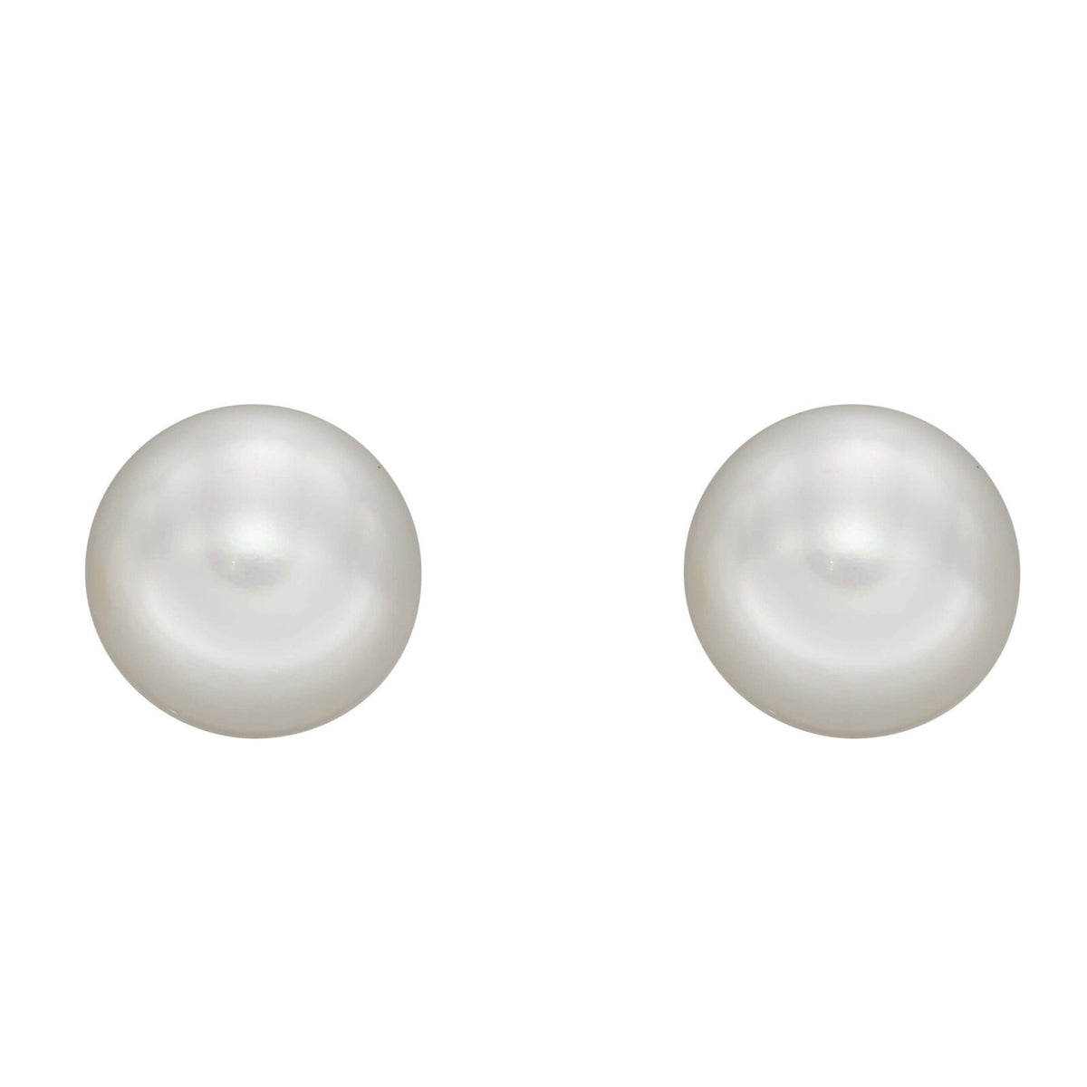 7mm Round Pearl Stud Earrings British Made 9ct Yellow Gold 375 Hallmarked