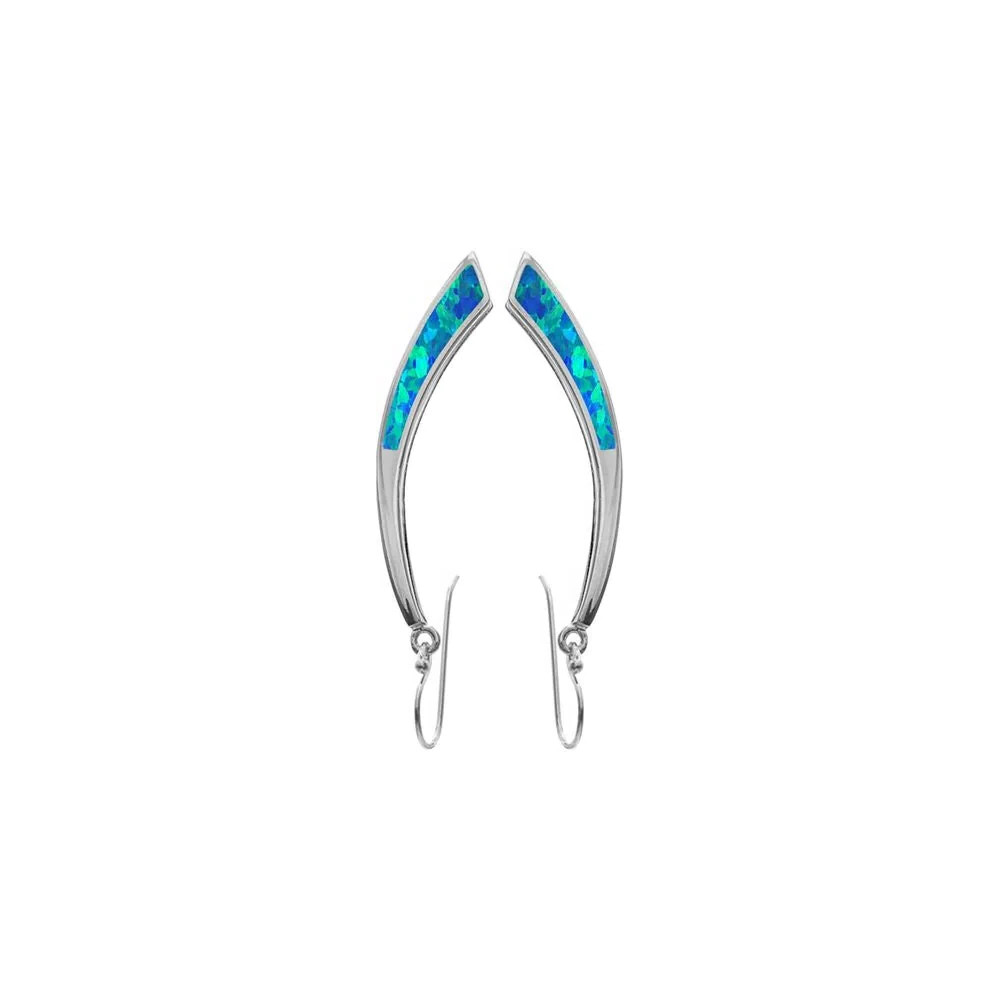 Natural Opal Teardrop Earrings Sterling Silver 925 Hallmarked British Made
