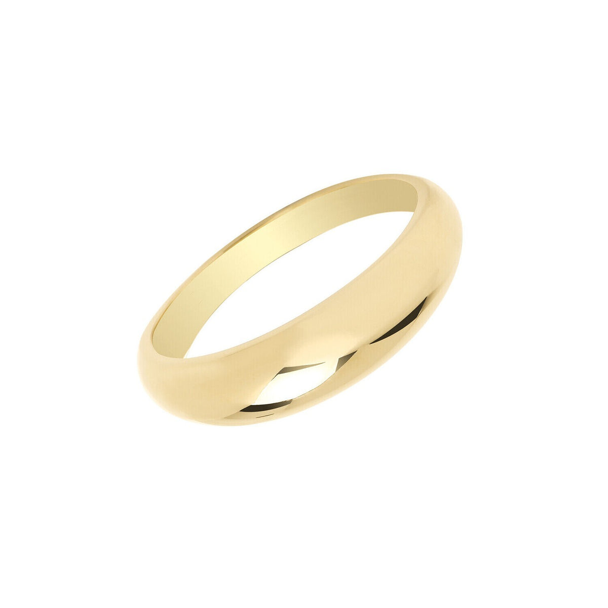 Plain Dome Ring 9ct Yellow Gold 375 Hallmarked Sizes L - S British Made