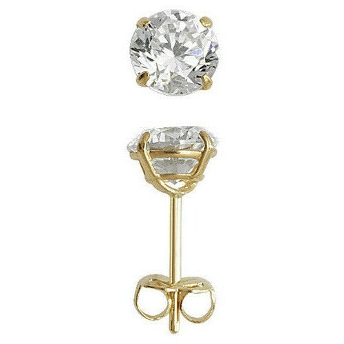 Gemstone Pendant and Earrings Set Solid Yellow Gold Solitaire 18" Chain Hallmark
