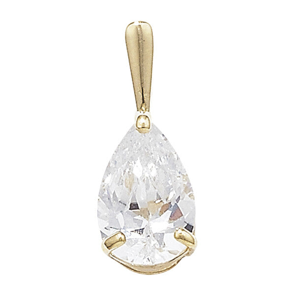 Yellow Gold Solitaire Pendant Hallmarked British Made All Chain Lengths